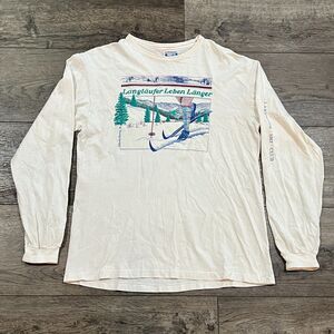 RARE! Vintage 80s Howard Graphics 1984 Langlaufer Leben Langer Ski Shirt Large